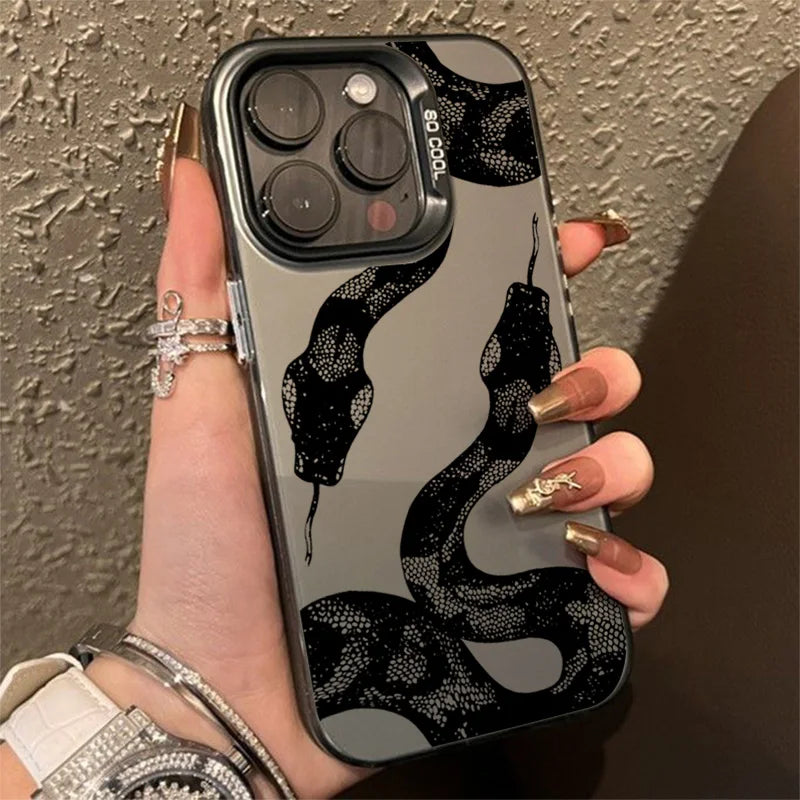 New Black Snake Phone Case For Xiaomi Mi 11 Lite 5G 14T 14 13T 13 12T 12 12X Poco F5 X5 X3 X6 M6 F6 Pro Shockproof Bumper Cover