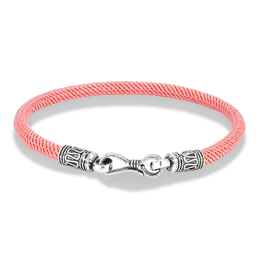 MKENDN 925 Sterling Silver 4mm Braided Rope Bracelet Anklet for Women Men Friendship Bracelet Trendy Jewelry GIfts