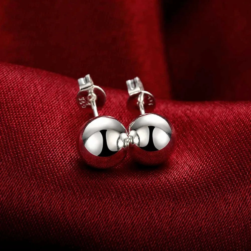 Top Quality 925 Sterling Silver Earrings Simple Round Circle Hoop Earrings For Woman Fashion Wedding Engagement Charm Jewelry - Madeinsea©