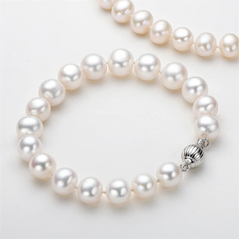 OXTAO 925 Silver Natural Freshwater Pearl Bracelet Women'S Daily Wear Elegant Bracelet Jewelry Anniversary Birthday Gift