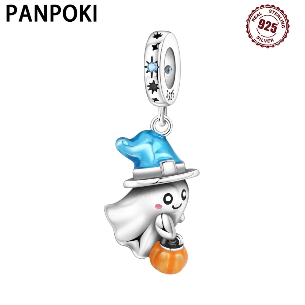 PANPOKI 925 Sterling Silver Little Devil Decoration Pendant Beads Original Pendant Bracelet Charm Jewelry Party DIY Trendy Gift