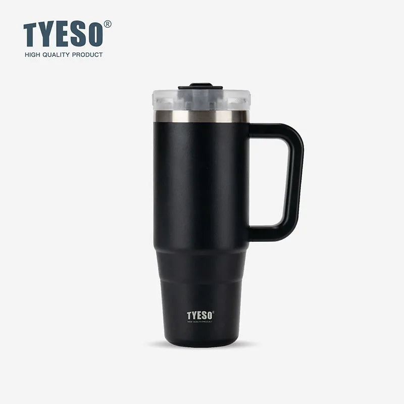 Tyeso Stainless Steel Vacuum Flask Double Wall Insulated Thermos Bottle Hot/Cold Travel Mug Leak-Proof Car Coffee Water Bottle
