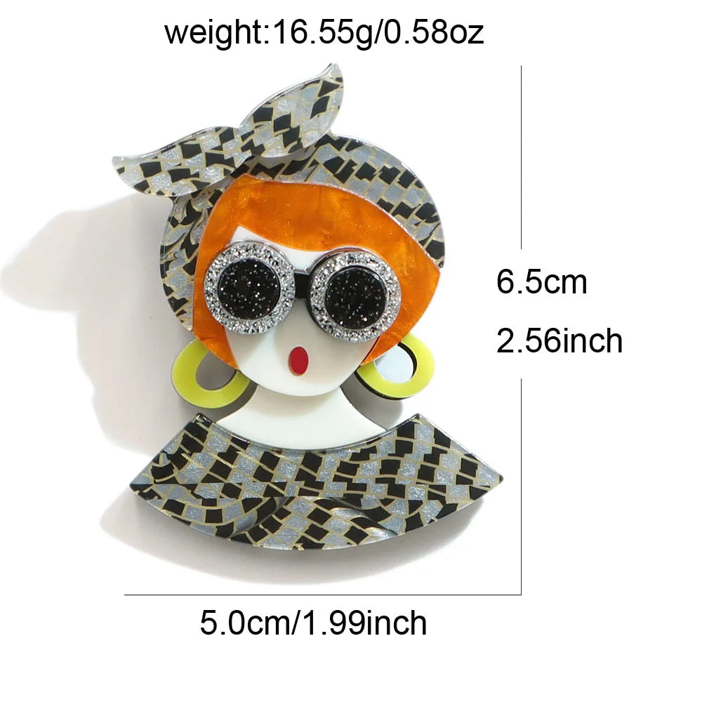 CINDY XIANG New Acrylic Fashion Lady Brooch Beautiful Women Jewelry High Quality