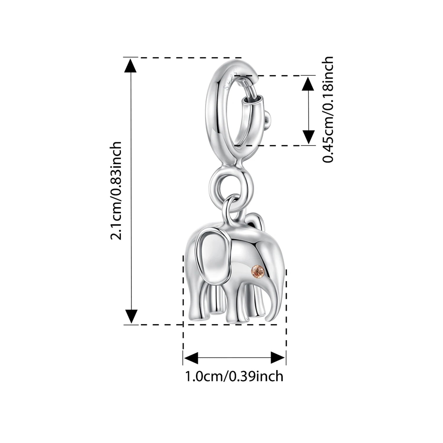 BISAER 925 Sterling Silver Pet Dog Charm Cute Cat Bead Hamster Elephant Animal Pendant For Women DIY Bracelet Fine Jewelry Gift