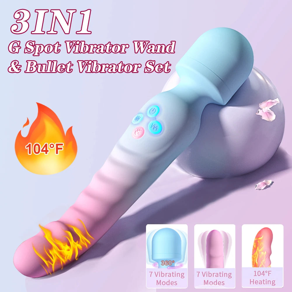 3 IN 1 Mode Powerful Vibrator AV Sex Machine Magic Wand Clitoris G Spot Stimulator Female Vagina Massager Woman Adults Sex Toys