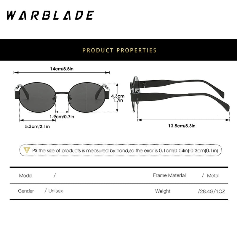 2025 Advanced Metal Sunglasses Fashion Small Oval Glasses Brand Designer Vintage Sun Glasses High Quality Oculos De Sol UV400