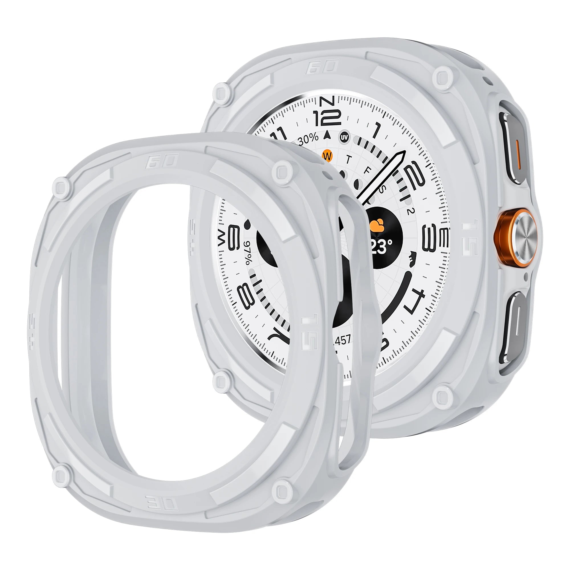 Protecteur d'écran pour Samsung Galaxy Watch Ultra Case 47mm Accessoires Cadre en PC dur Pare-chocs de protection Galaxy Watch Ultra cover