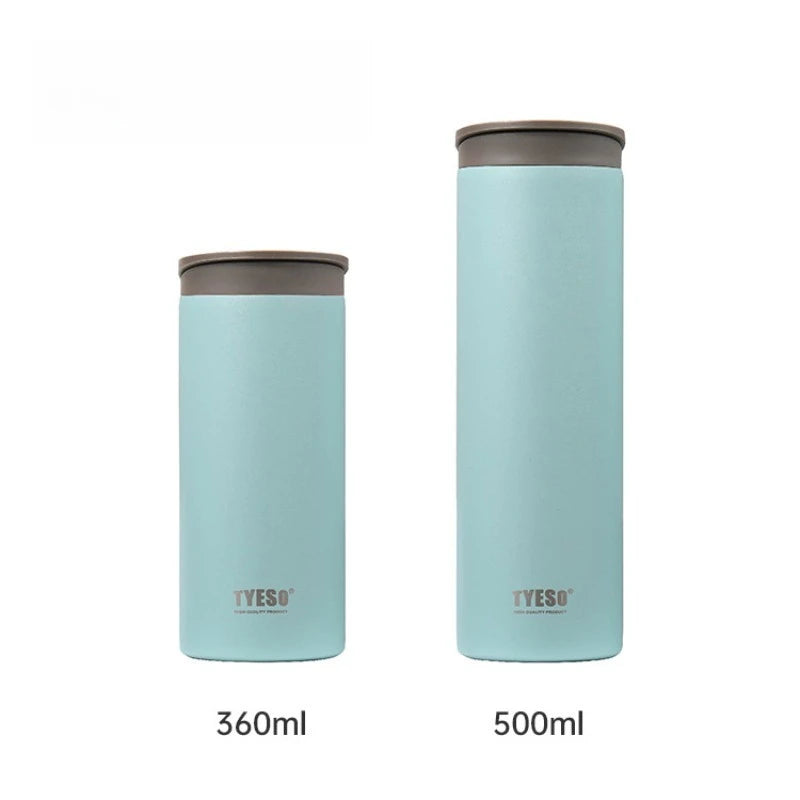 Tyeso 360ml/500ml Stainless Steel Vacuum Travel Mug Leak-Proof Car Coffee Cup Insulated Thermos Portable Water Bottle