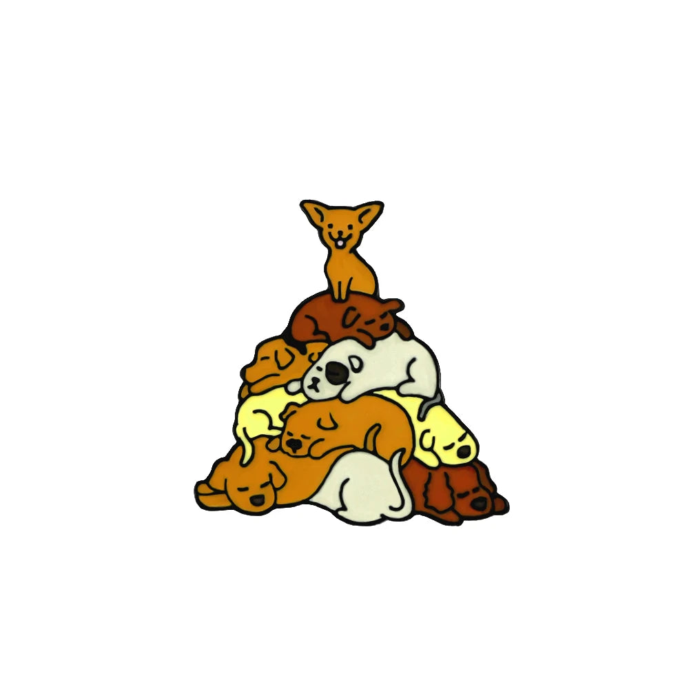 Pet Dog Lover Collection Brooch Cute Corgi German Shepherd Golden Retriever Dog Enamel Pins Women Men Lapel Pin Badges Jewelry