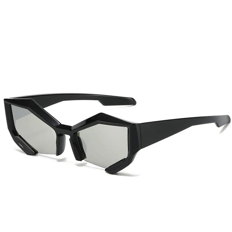 Cat Eye Sport Halbrahmen Sonnenbrille Frauen Männer Neue Luxusmarke Y2K Punk Sonnenbrille Für Damen Kleine Rahmen Shades Brillen UV400