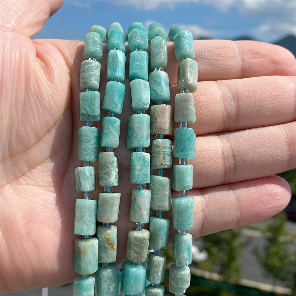 Natural Irregular Cylinder Stone Bead Charoite Amethyst Apatite Loose Charm Beads For Reiki Jewelry Making Bracelet Necklace DIY - Madeinsea©