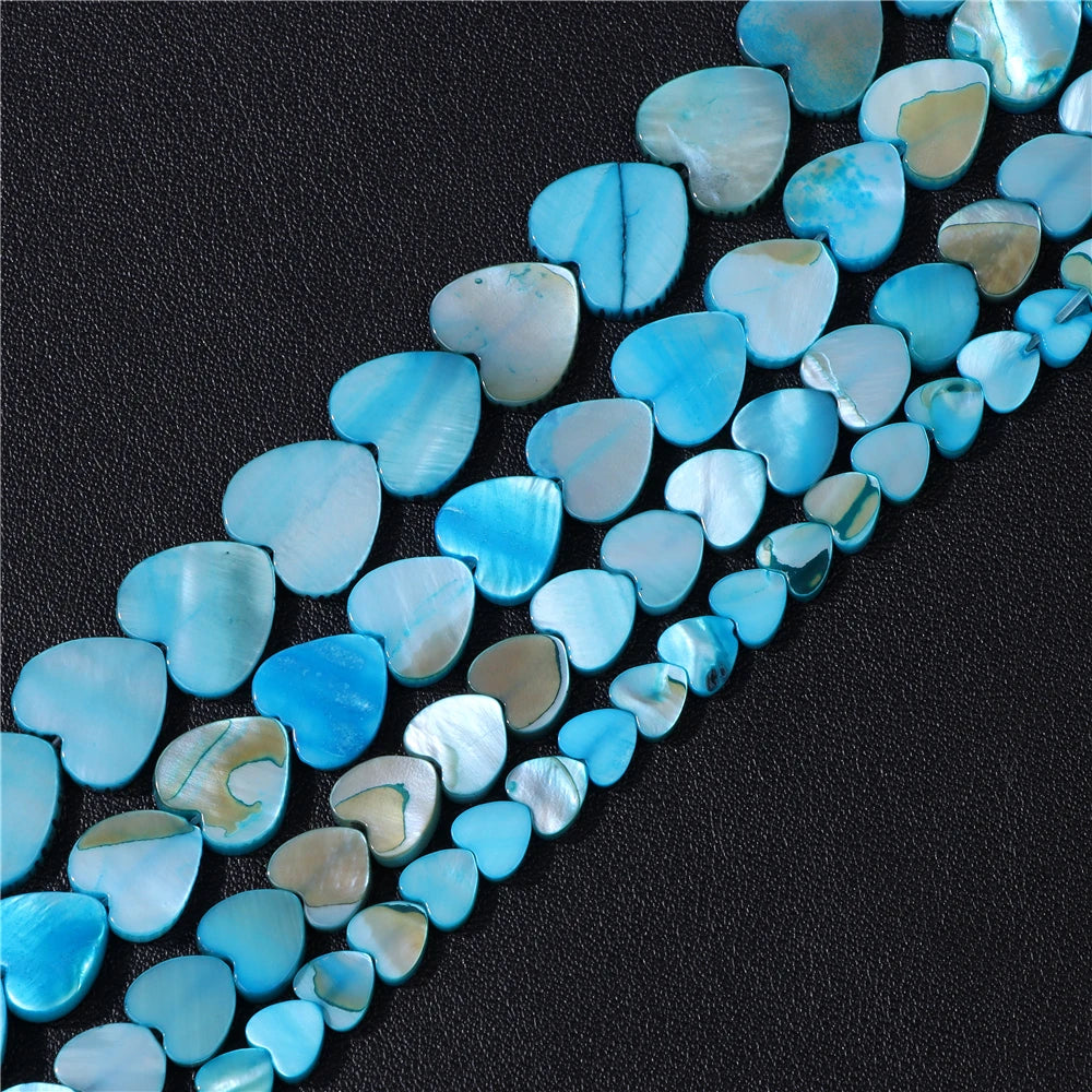 Natural Heart Shape Freshwater Shells Bead Muticolor Dyed Mother of Pearl Shell Loose Spacer Beads For For Jewelry Making DIY - Madeinsea©