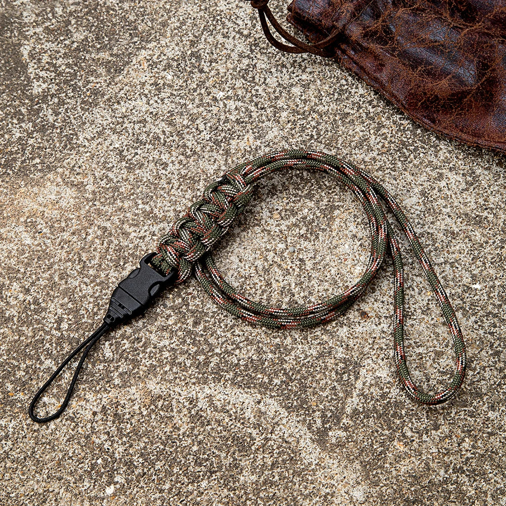 MKENDN 50CM Nylon Paracord keychain Mobile Phone Neck Straps Keychains ID Card Lanyard Necklaces Outdoor Camping Emergency Rope