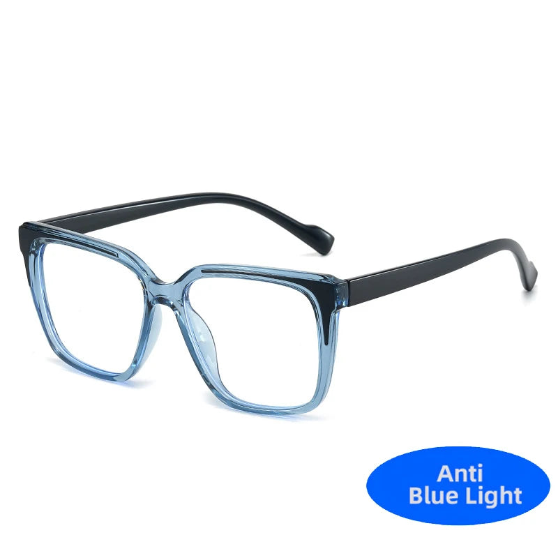 2025 TR90 Marke Designer Retro Übergroßen Quadratischen Anti Blau Licht Brille Frauen Männer Weibliche Brillen Optische Computer Brille
