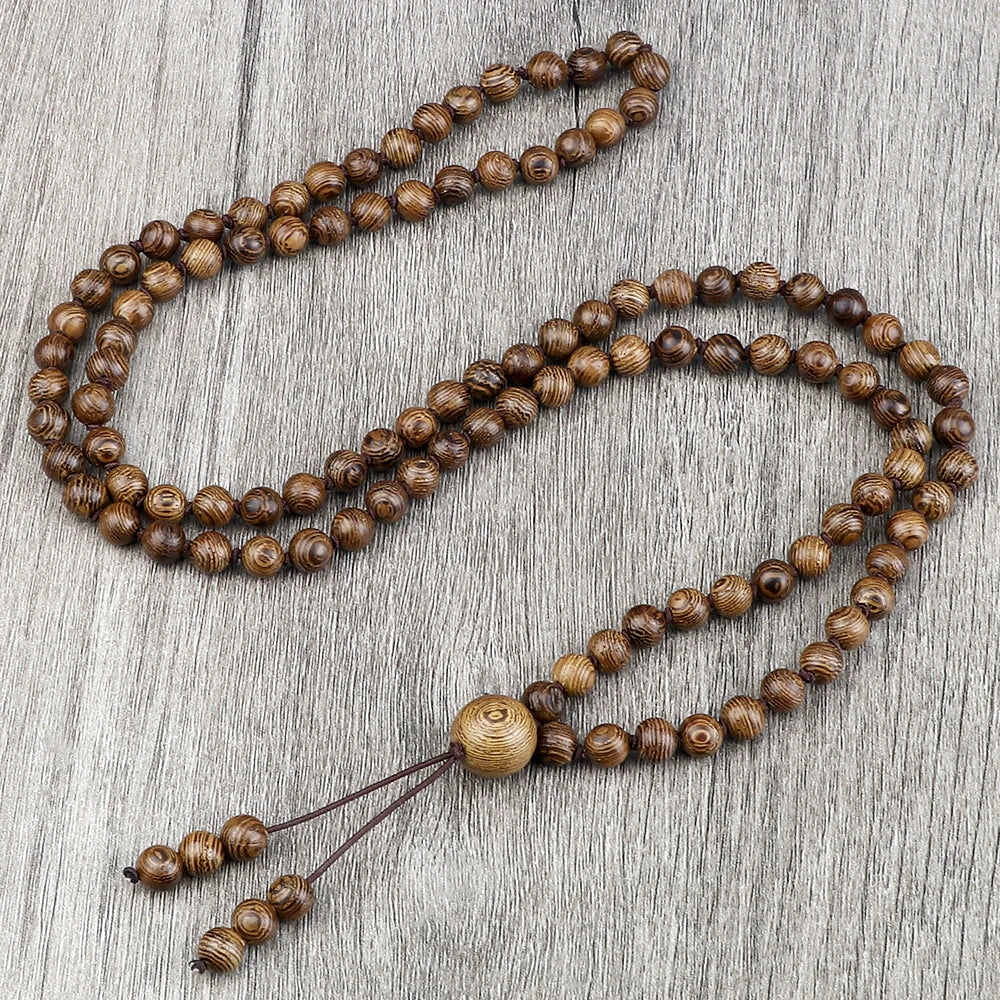 108 Natural Stone Fire Agate Black Onyx Beads Bracelet Necklace Men Multicolor Tiger Eye Necklace Women Malachite Prayer Jewelry