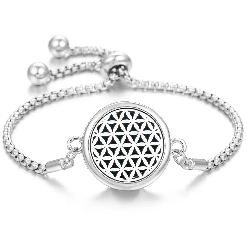 2024 New Kaleidoscope Aromatherapy Bracelet Perfume Essential Oil Diffuser Locket Bracelet Charms Women Aroma Diffuser Jewelry
