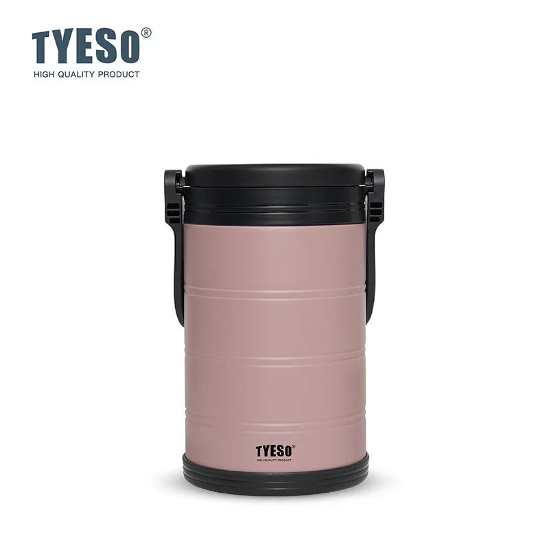 TYESO Large Capacity Vacuum Insulated Portable Cooler Portable Ice Box for Outdoor Camping Picnic Leakproof for Drinks Storage
