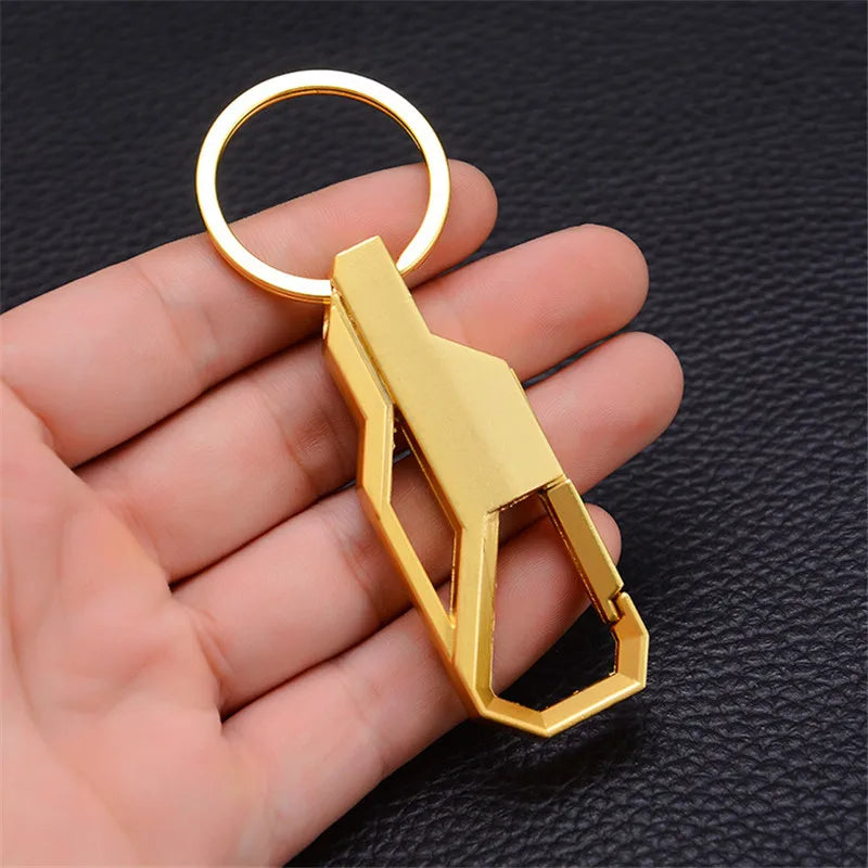 MKENDN Punk Style Key chain Key ring Silver Color metal inlay keychain for Classic men car key Chain Romantic Gift For Man Women