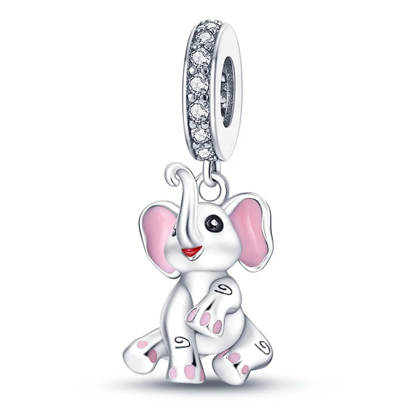 1 breloque argentée compatible avec les bracelets et colliers originaux de 3 mm : pendentif cœur, trèfle et œil protecteur, création de bijoux pour femme.