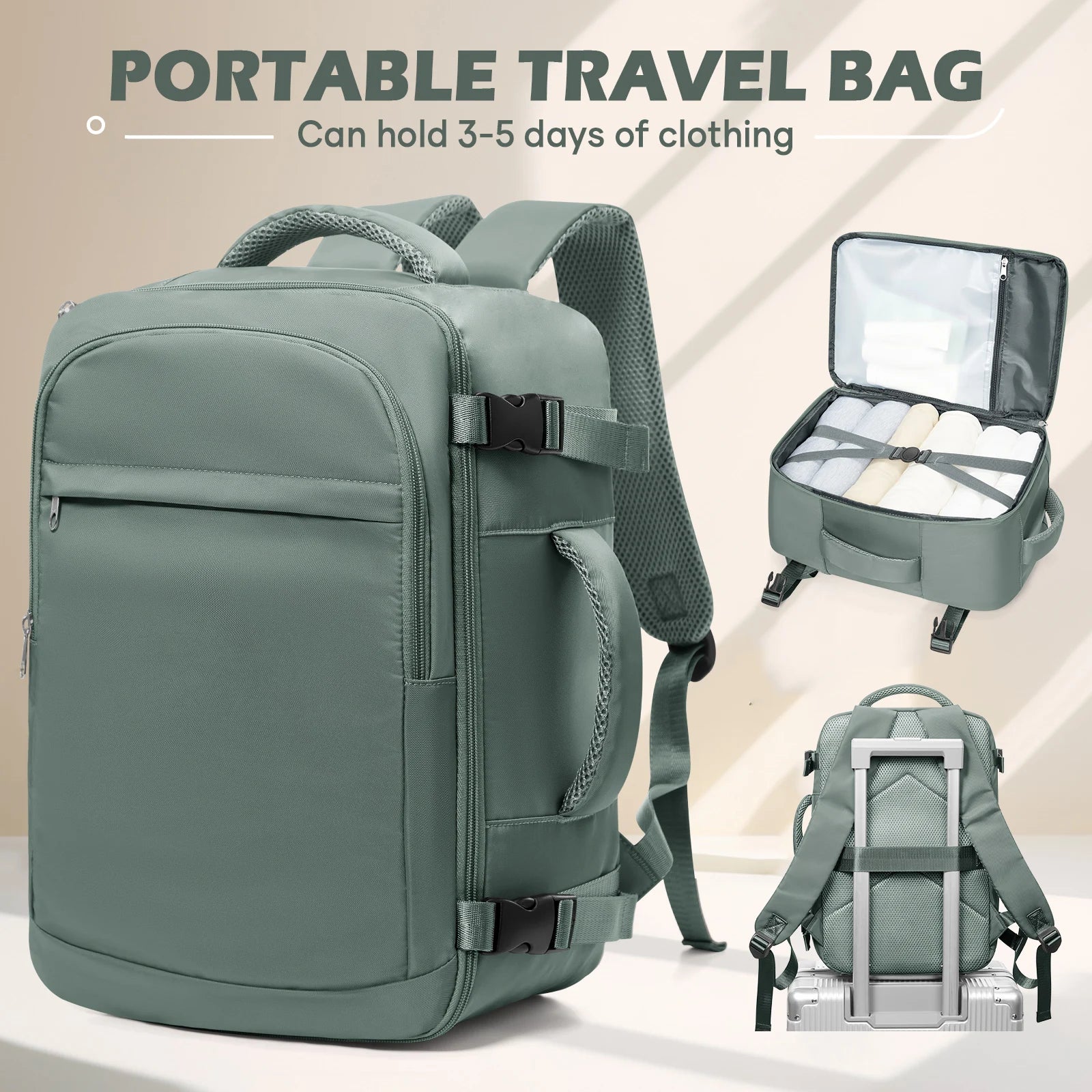 Ryanair Carry on Bag 40x30x20 cm Travel Bag Business Laptop Backpack，Travel Backpack For Women Men, Waterproof Backpack Bookbag