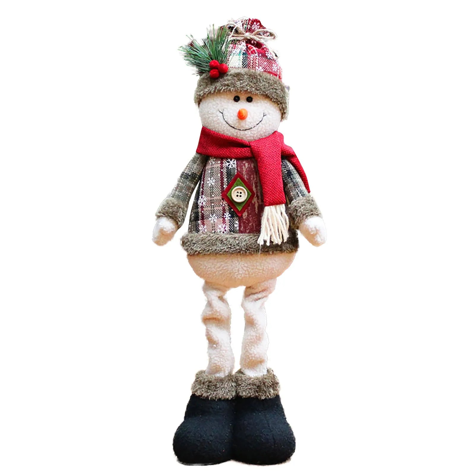 3PCS Christmas Decorative Christmas Dolls Reindeer Snowman Santa Claus Standing Doll New Year Ornament Christmas Merry Christmas