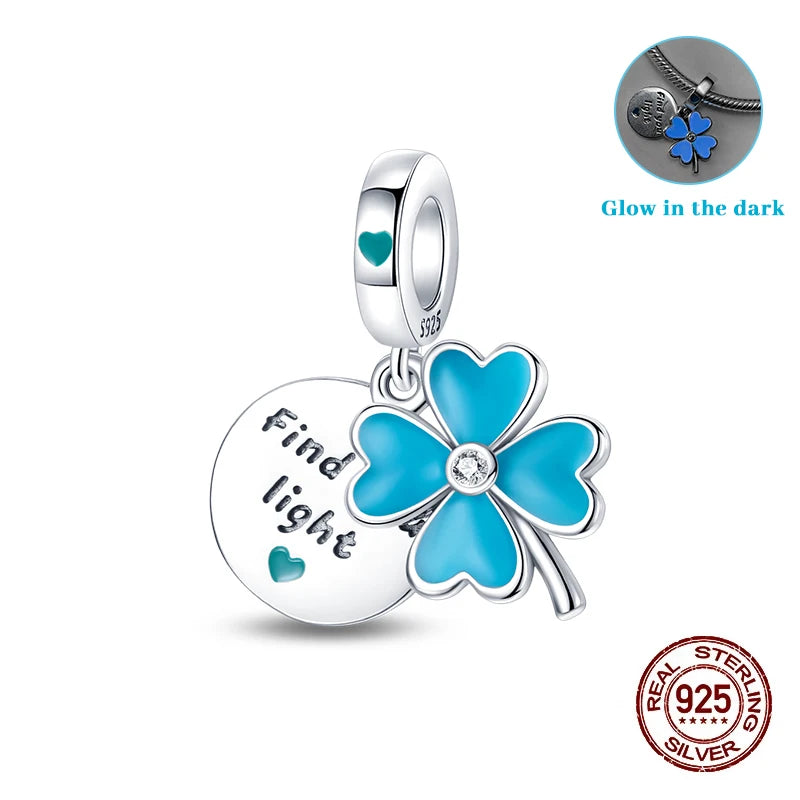 Classic 925 Sterling Silver Beads Luminous Firefly Star Chameleon Charms Pendants Fit Original Bracelet DIY Jewelry For Woman