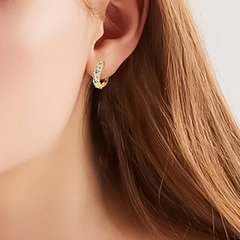 925 Sterling Silver Moissanite Earrings - Simple, Elegant, Classic, Versatile, High-Quality, Suitable for Both Men and Women