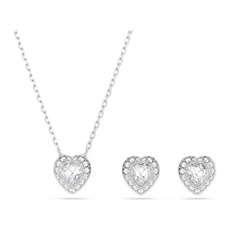 Good Brand Silver Color Ariana Grande Tennis Necklace Women Romantic Luxury Gift Jewelry Set Jewelry Sets 925 sterling silver - Madeinsea©