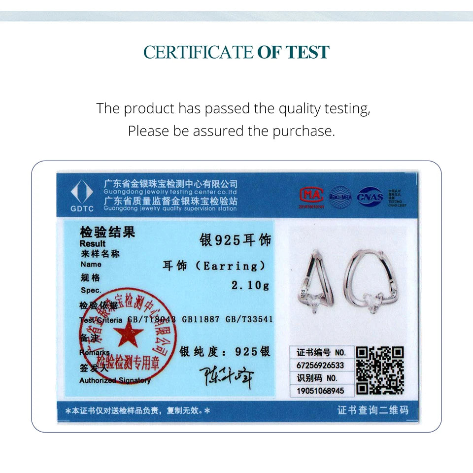 BAMOER Ohrringe aus 925er Sterlingsilber, gedrehte Creolen mit Herz-Zirkonia, geometrische Ohrringe für Damen, hypoallergen, einzigartiges Schmuckgeschenk