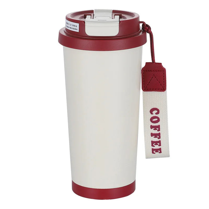 Christmas thermos cup 316 stainless steel lily of the valley coffee cup cartoon Christmas holiday gift