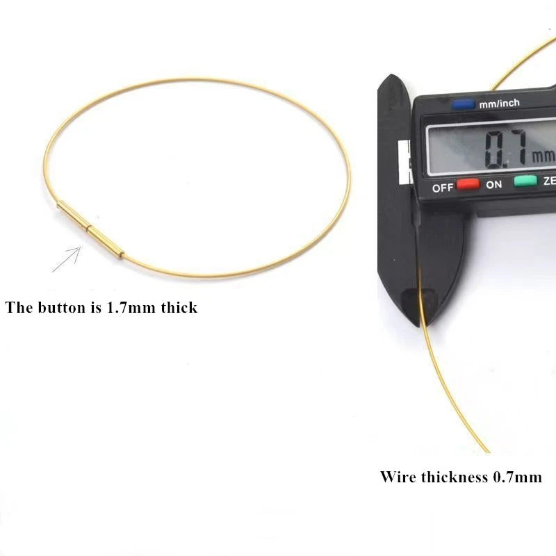 MKENDN Waterproof Non-fading Steel Wire Rope Necklace For DIY Pendant Jewelry Making Accessories for Men Women Gifts