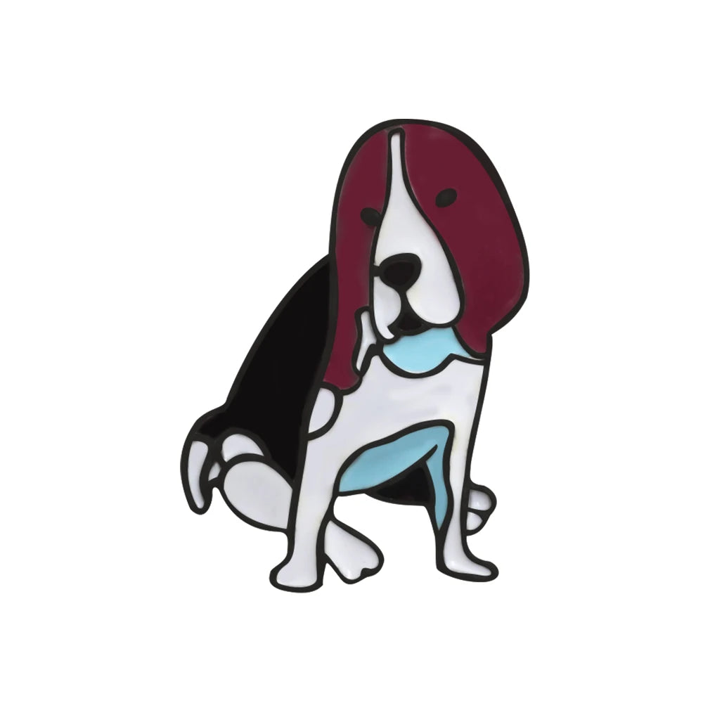 Pet Dog Lover Collection Brooch Cute Corgi German Shepherd Golden Retriever Dog Enamel Pins Women Men Lapel Pin Badges Jewelry