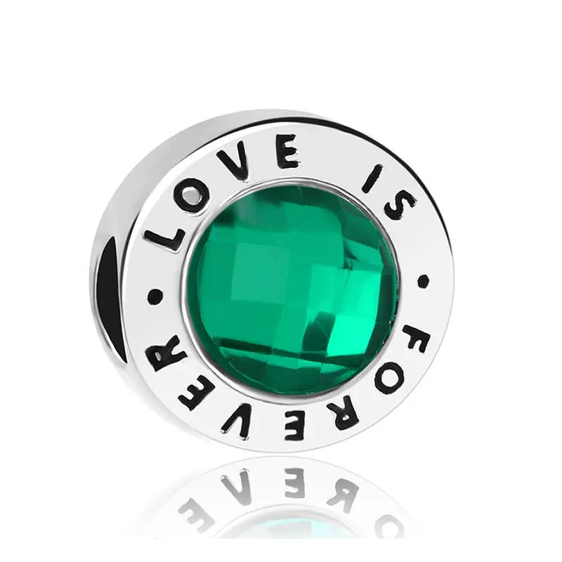 Hot New Summer green series Silver Clover Bead Maple Bird Charm Fit Original Women Bracelet DIY Fine Dangle Jewelry Amulet Gift