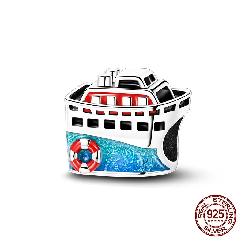 Summer 925 Sterling Silver Luminous Ocean Pendants Crab Whale Shark Charms Beads Fit 925 Original Bracelet Fine DIY Jewelry Gift