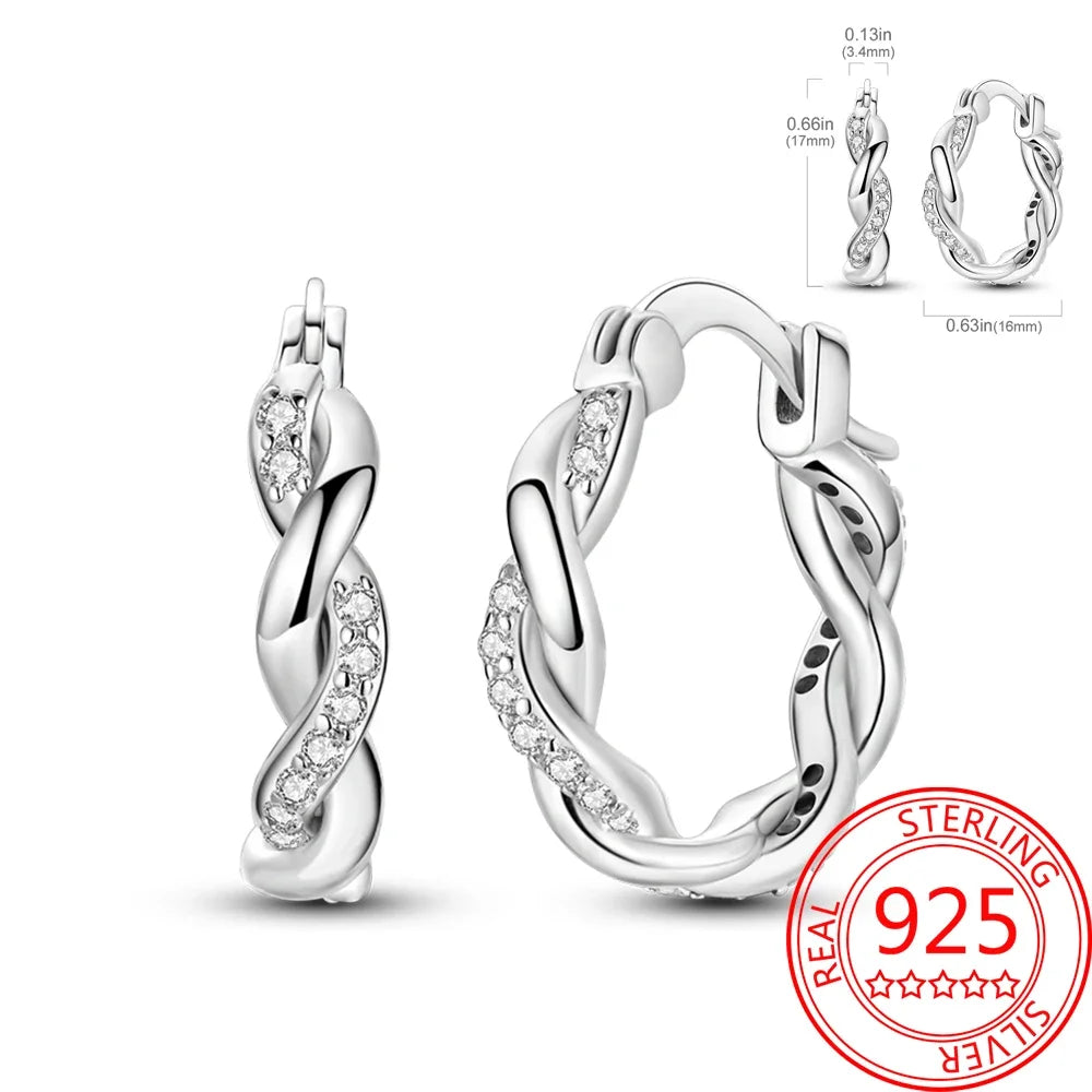 Ear Ring Series 925 Sterling Silver Star Moon Unicorn Tulip Flower Butterfly Bee Geometry Earrings Ladies Pairing with Jewelry