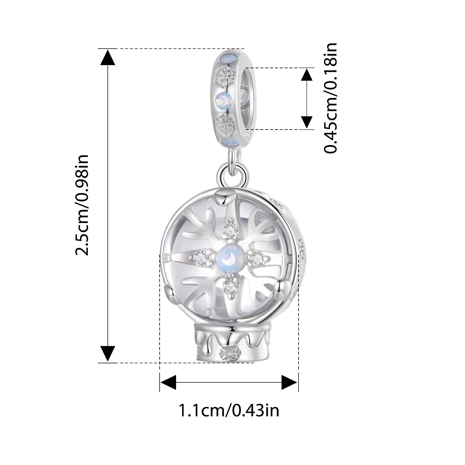 Bamoer Original 925 Sterling Silber Weihnachtsanhänger Bär Schneemann Passend für Original Armband Halskette Damen Geschenk Feiner Schmuck