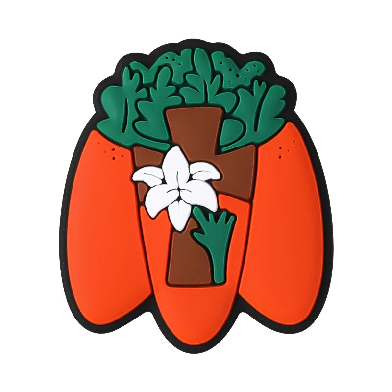 5/10pcs Silicone Beads Easter Egg Bunny Beads Cute for DIY Keychains Jewelry Accessories Bracelet Making Pen Decor Creative Gift