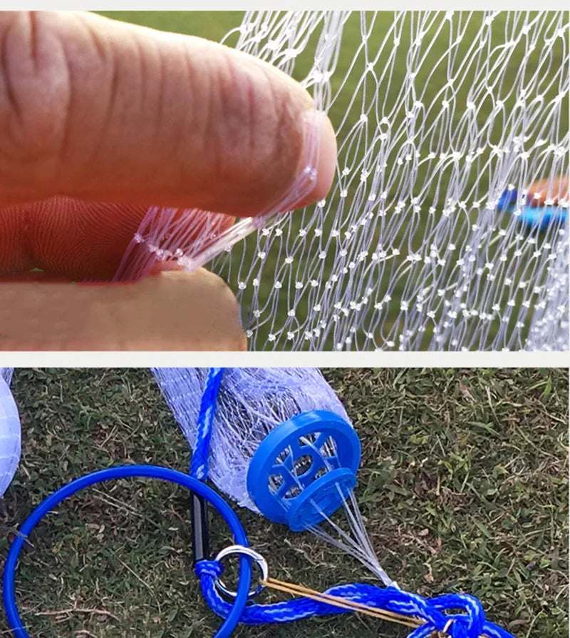 Lawaia Fishnet Catch Fish Network Steel Pendant Hand Casting Style Fishing Net Automatic Fishing Tool 240/300/360/420