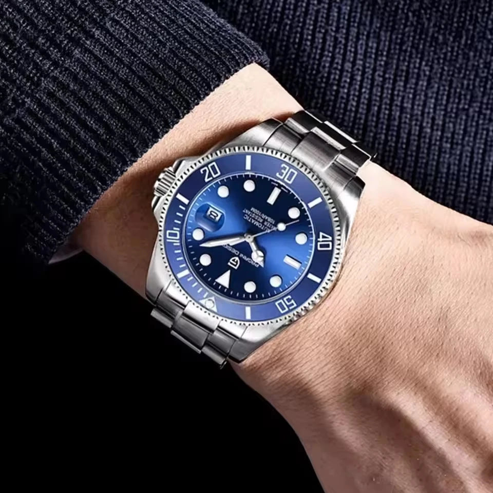 PAGANI DESIGN Brand Automatic Watch 43mm Men Watch Mechanical Watch Ceramic bezel Watch Stainless Steel Waterproof sports Watch