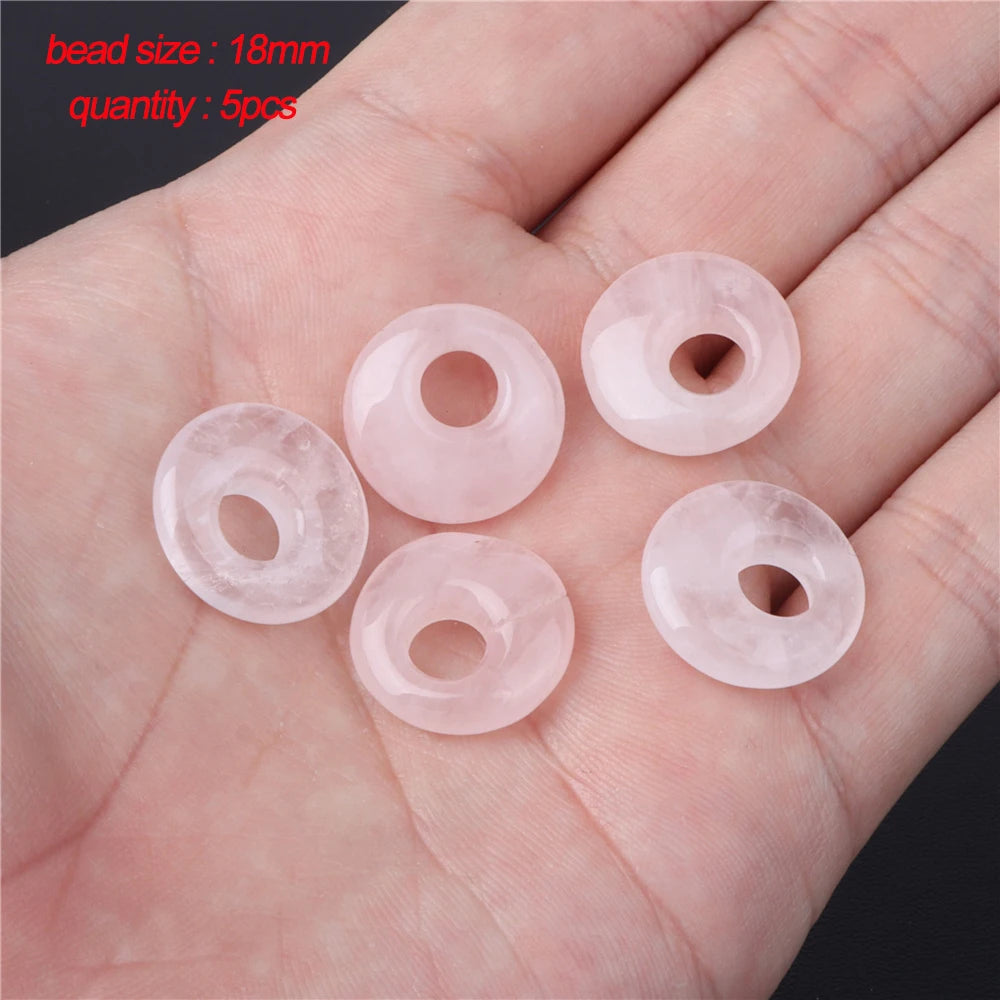 45 Style Natural Rose Quartz Bead Round Tube Crystal Loose Beads For Jewelry Making Handmade Diy Bracelet Necklace Accessories
