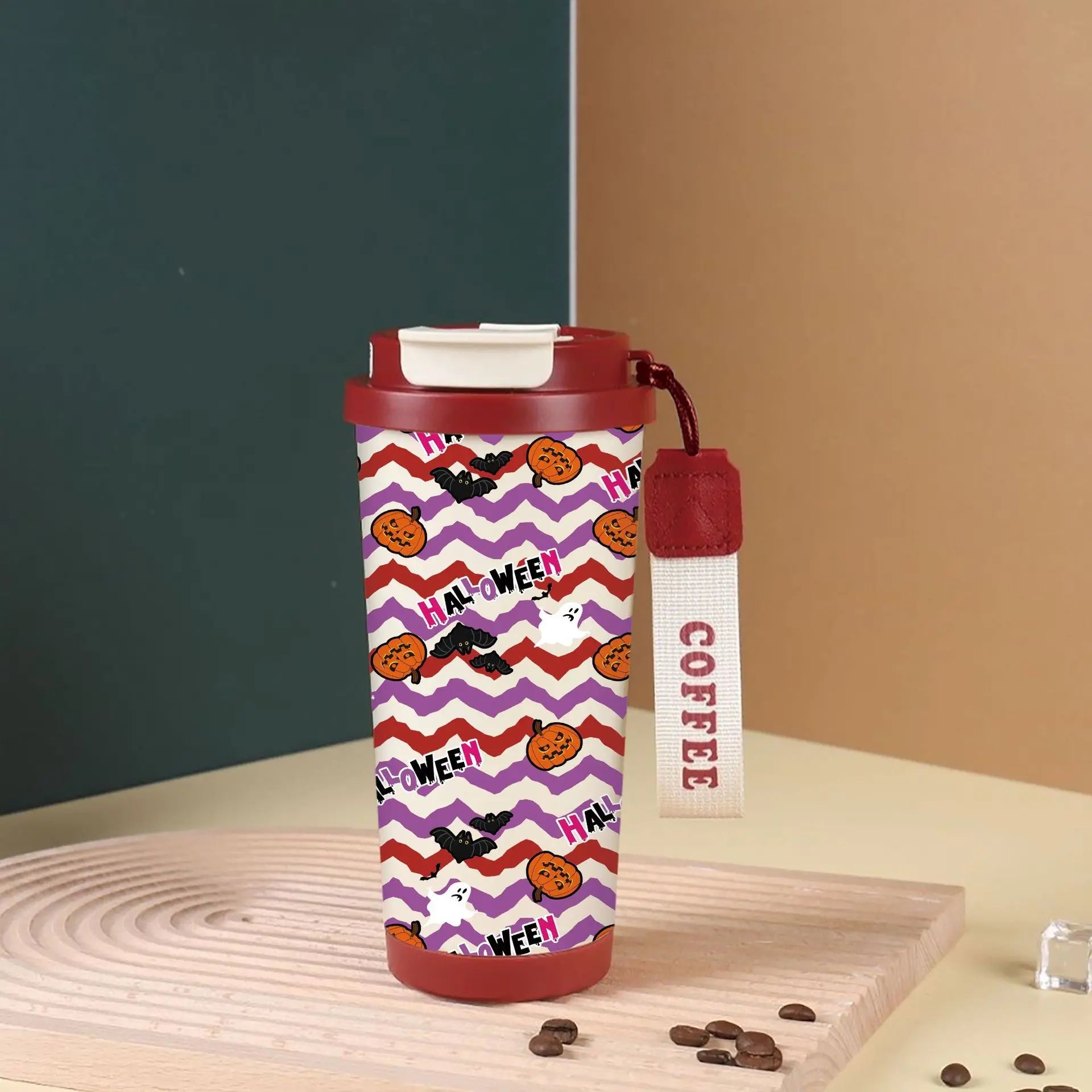 Christmas thermos cup 316 stainless steel lily of the valley coffee cup cartoon Christmas holiday gift