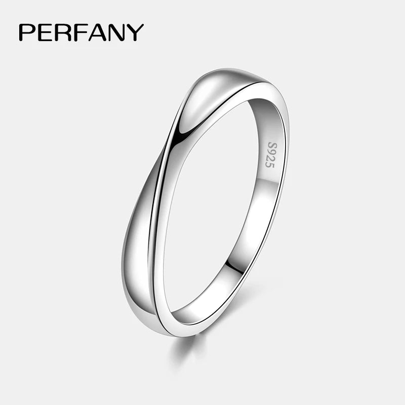 PERFANY S925 Pure Silver Moissanite Ring for Women Men Couple Ring Fashion Wedding Jewelry Valentine's Day Gift - Madeinsea©