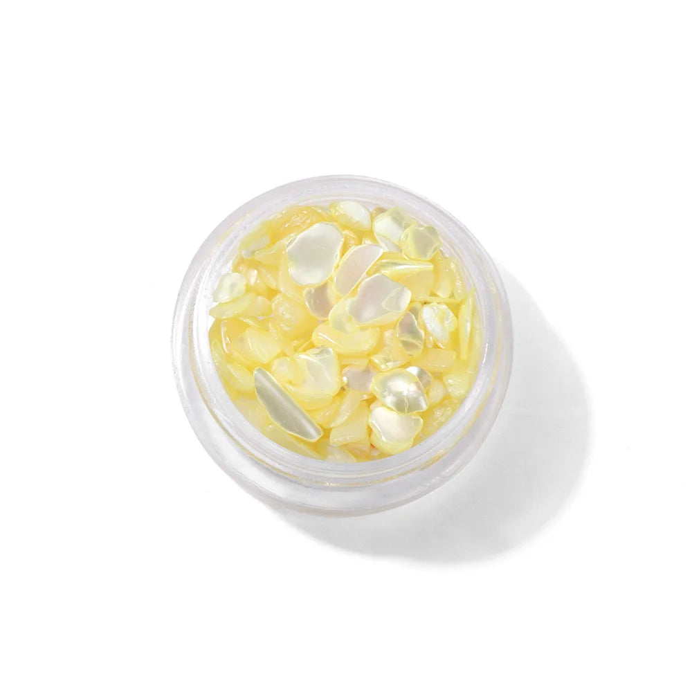 Unregelmäßige Abalone-Fragmente, Splitter, Kiesel, Muschelglitzerflocken für Nagelkunstdekoration, DIY-Charm-Maniküre-Accessoires