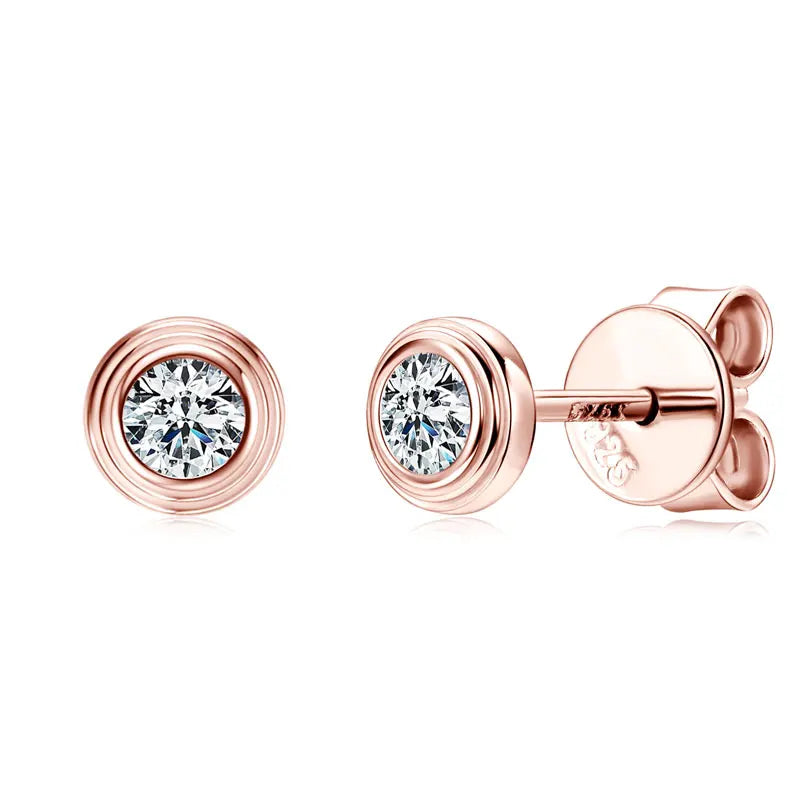 Round 3mm D Color Moissanite Stud Earring 925 Sterling Silver Small Earrings for Women Piercing Pendientes Minimalist Jewelry - Madeinsea©