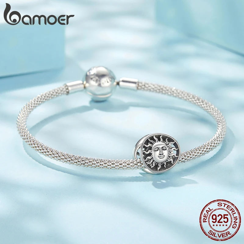 BAMOER Breloque Dieu Soleil Gardien en argent massif 925, compatible avec les bracelets originaux, accessoires de création de bijoux, perles BAMOER SCC3065
