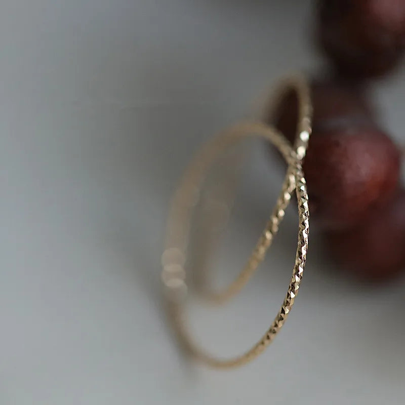 925 Sterling Silver Plated 14K Gold Minimalist Thin Ring for Women  Korean Fashionable Stacked Ring
