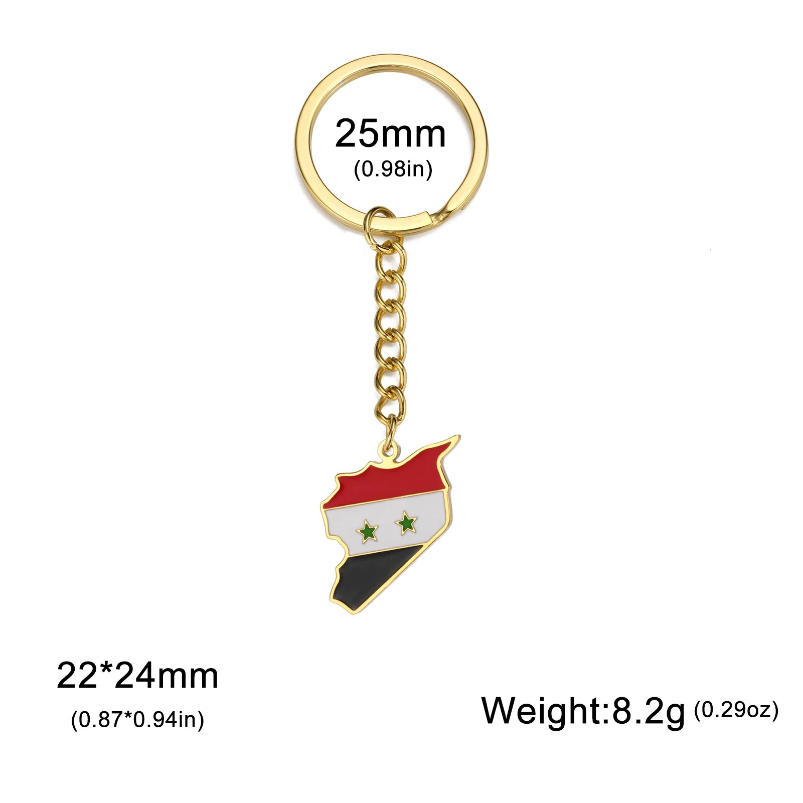 Dreamtimes France Poland Mexico Map Pendant Keychain for Women Men Stainless Steel Key Ring Qatar Ghana Syria Haiti Jewelry