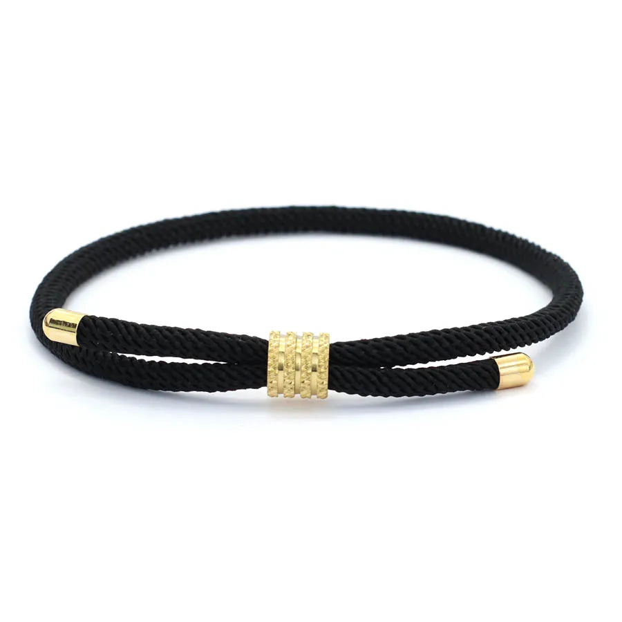 7 Colors Luxury Grade A 4mm Thread Bracelet Men Stainless Steel Buckle Outdoor Cool Riding Hand Accessories Pulseras Para Hombre