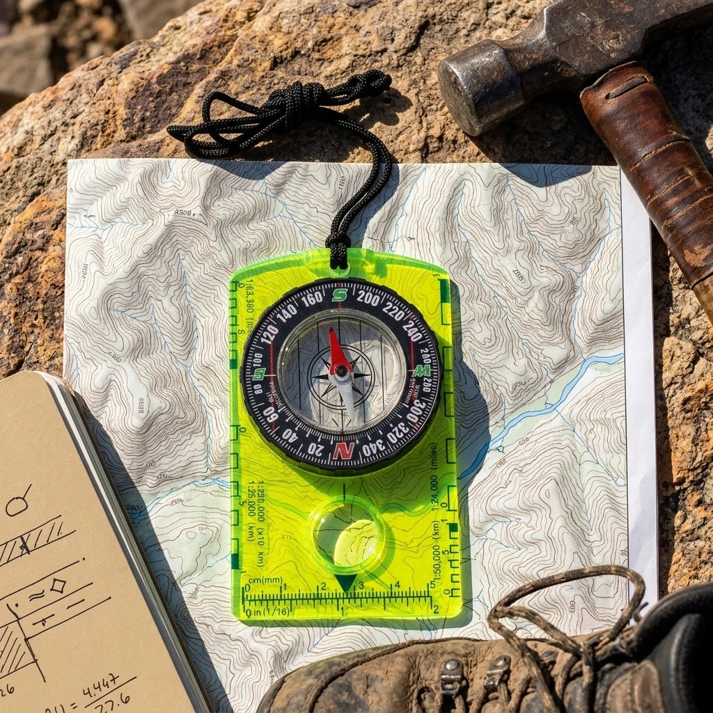 Waterproof Compass Outdoor Gadget Navigation Hiking Compass Outdoor Camping Orienteering Backpacking Map Reading Compass