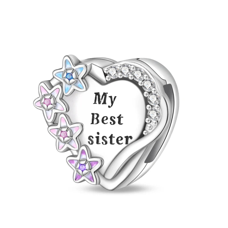 New 925 Silver Donut Protection Lotus Heart Shaped Charms Flat Beads Fit 3mm 925 Original Bracelet DIY Jewelry Birthday Gift